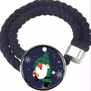 Porlau Christmas Curtain Tieback Cotton Rope Curtain Tie Backs, Navy (x2) NEW